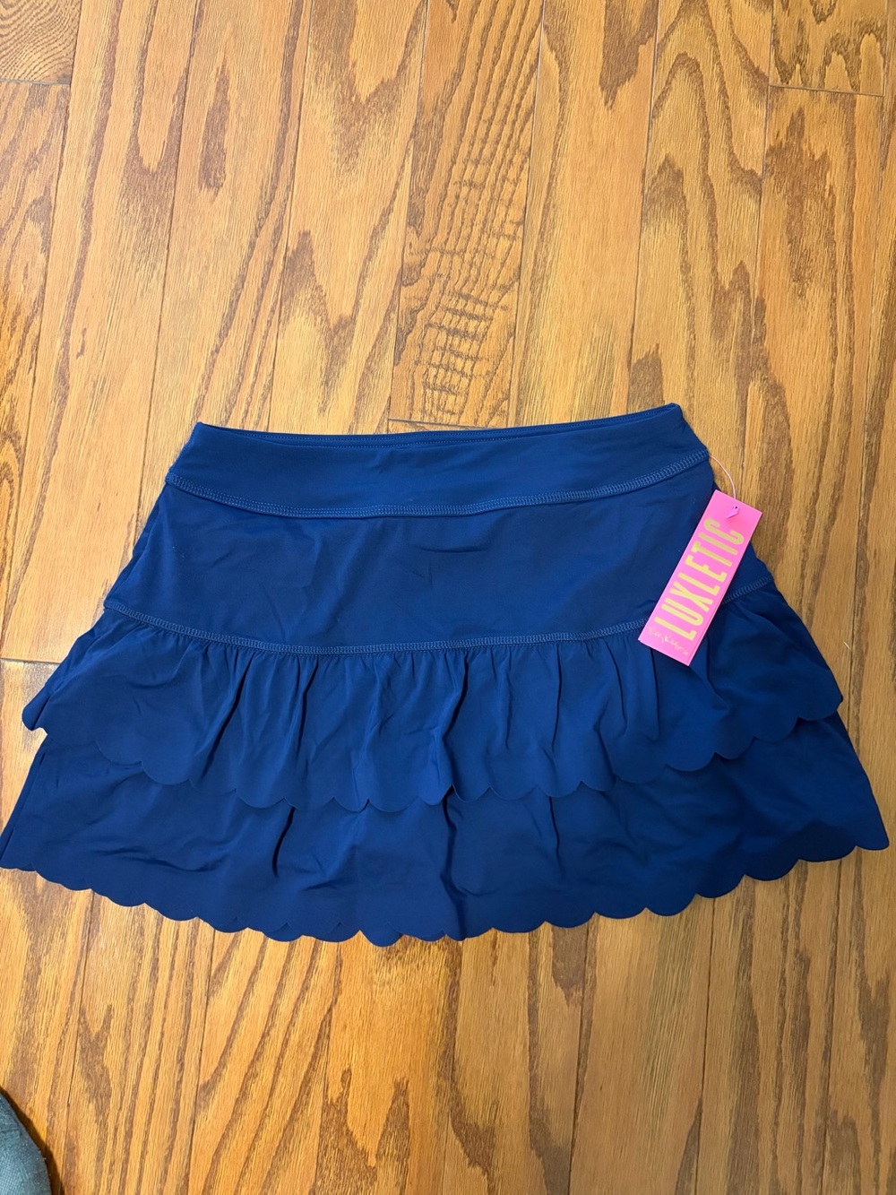 Lilly Pulitzer Navy Blue Layered Ruffle Mini Skirt